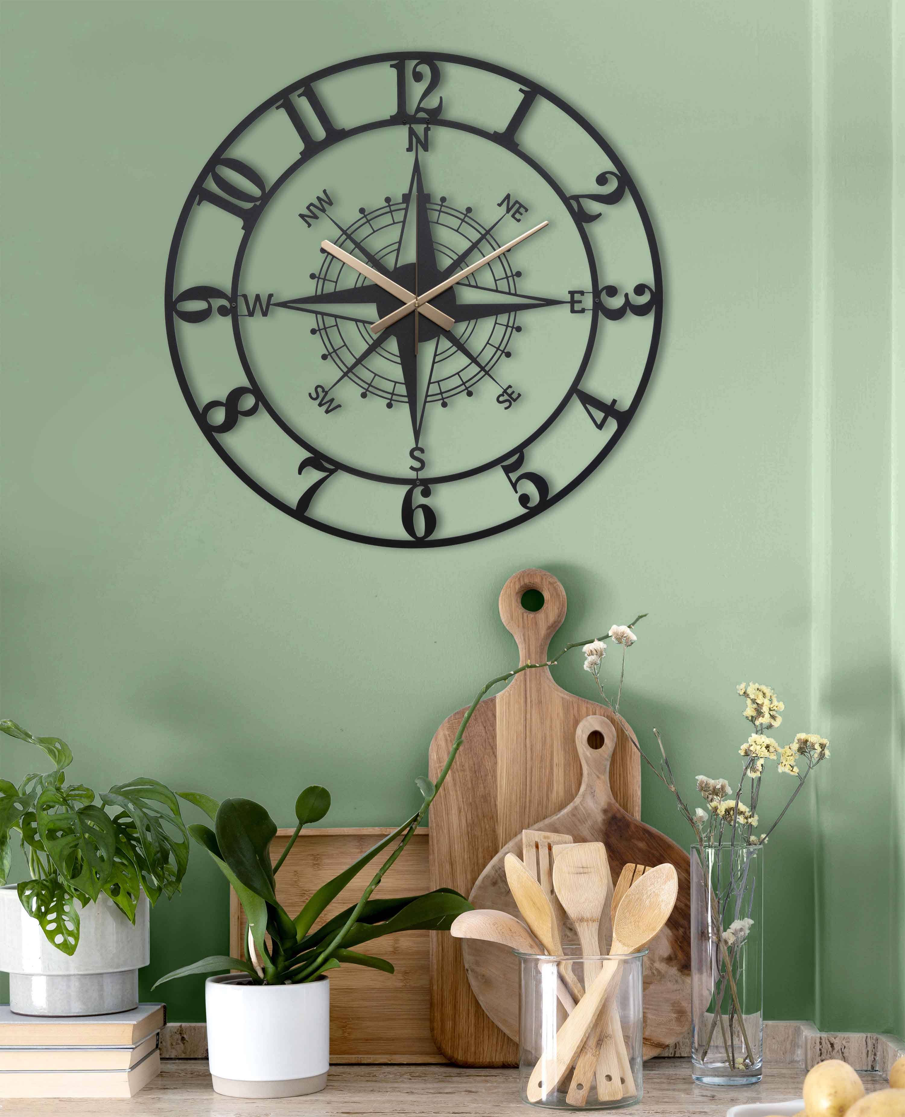 Compass Large Wall Clock