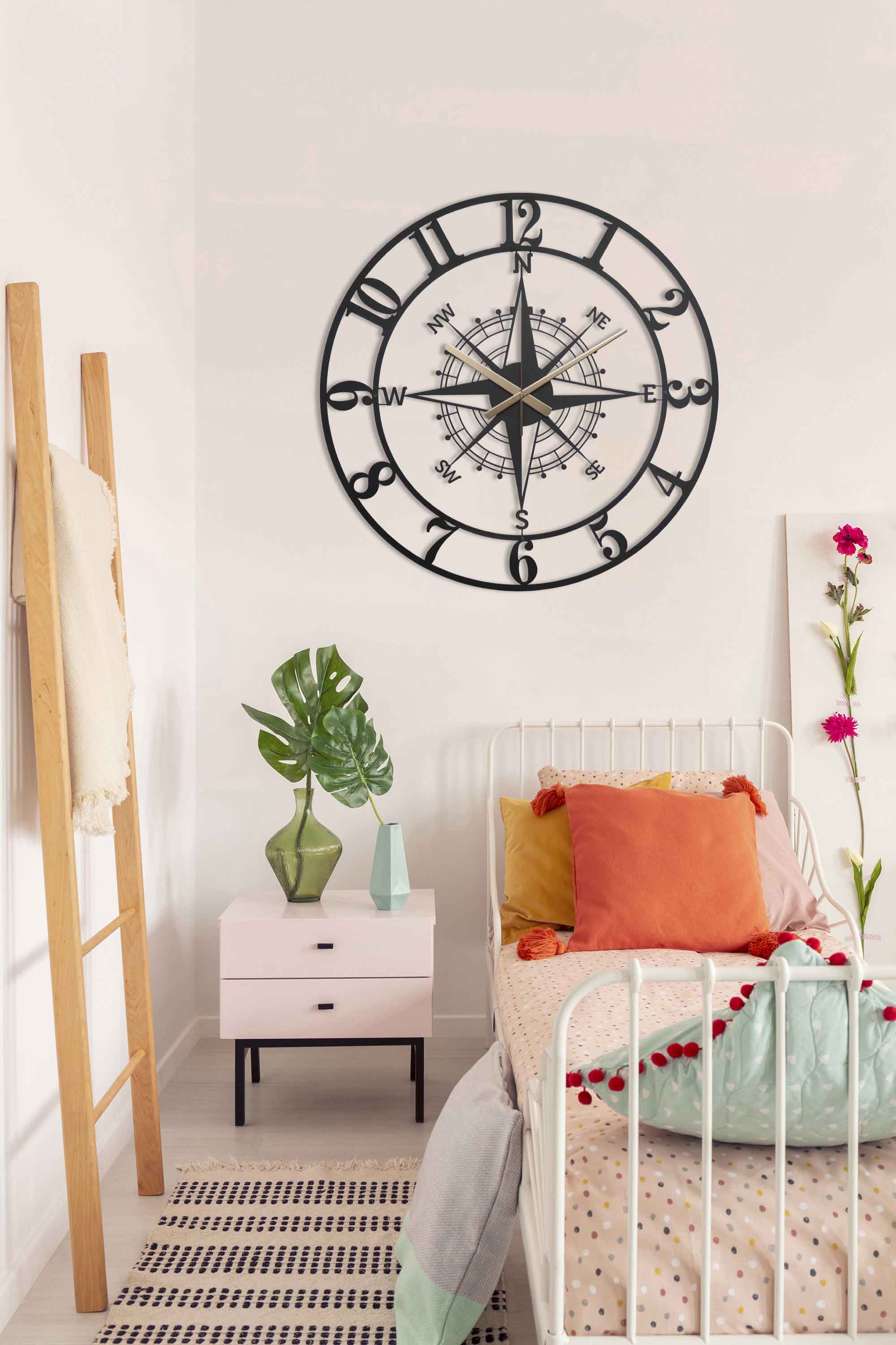 Compass Large Wall Clock