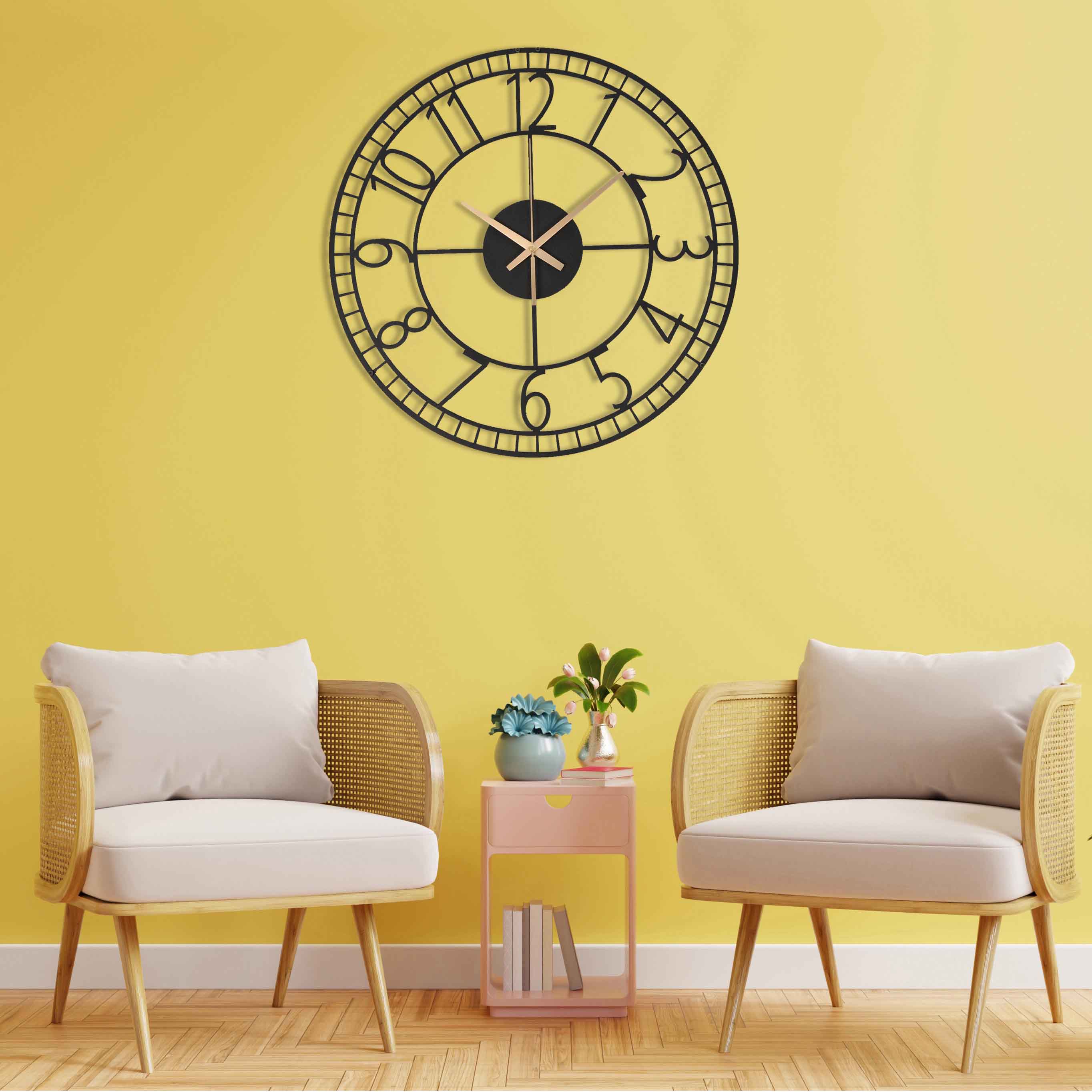 35 inch Metal Wall Clock, Extra Large Clock, Modern Wall Clock, Small Wall Clock, Outdoor Wall Clock, Unique Wall Clock, Contemporary Clock