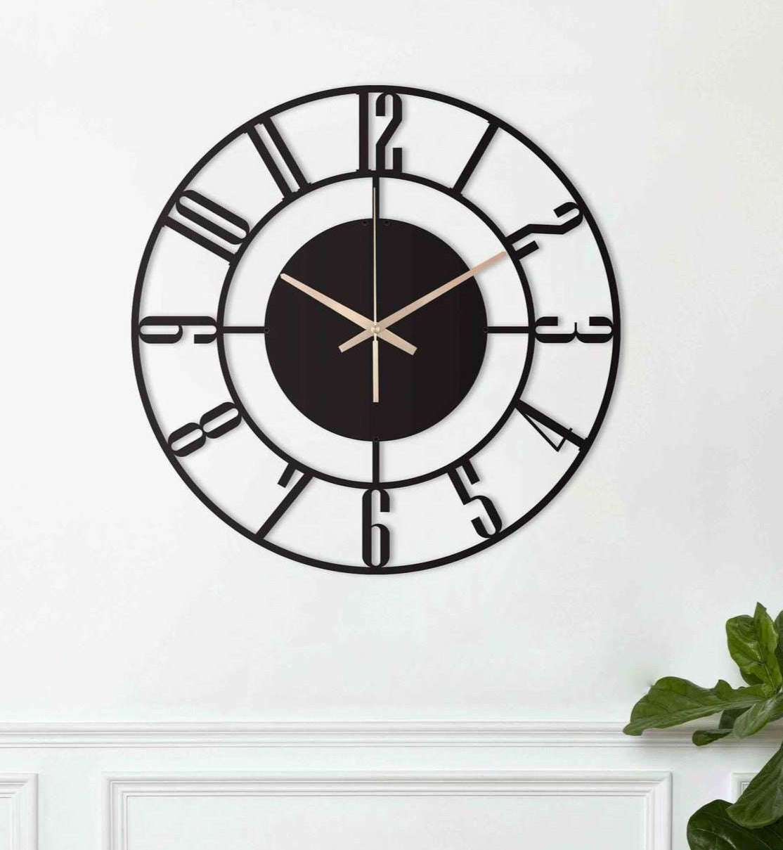 Modern Black Silent Wall Clock