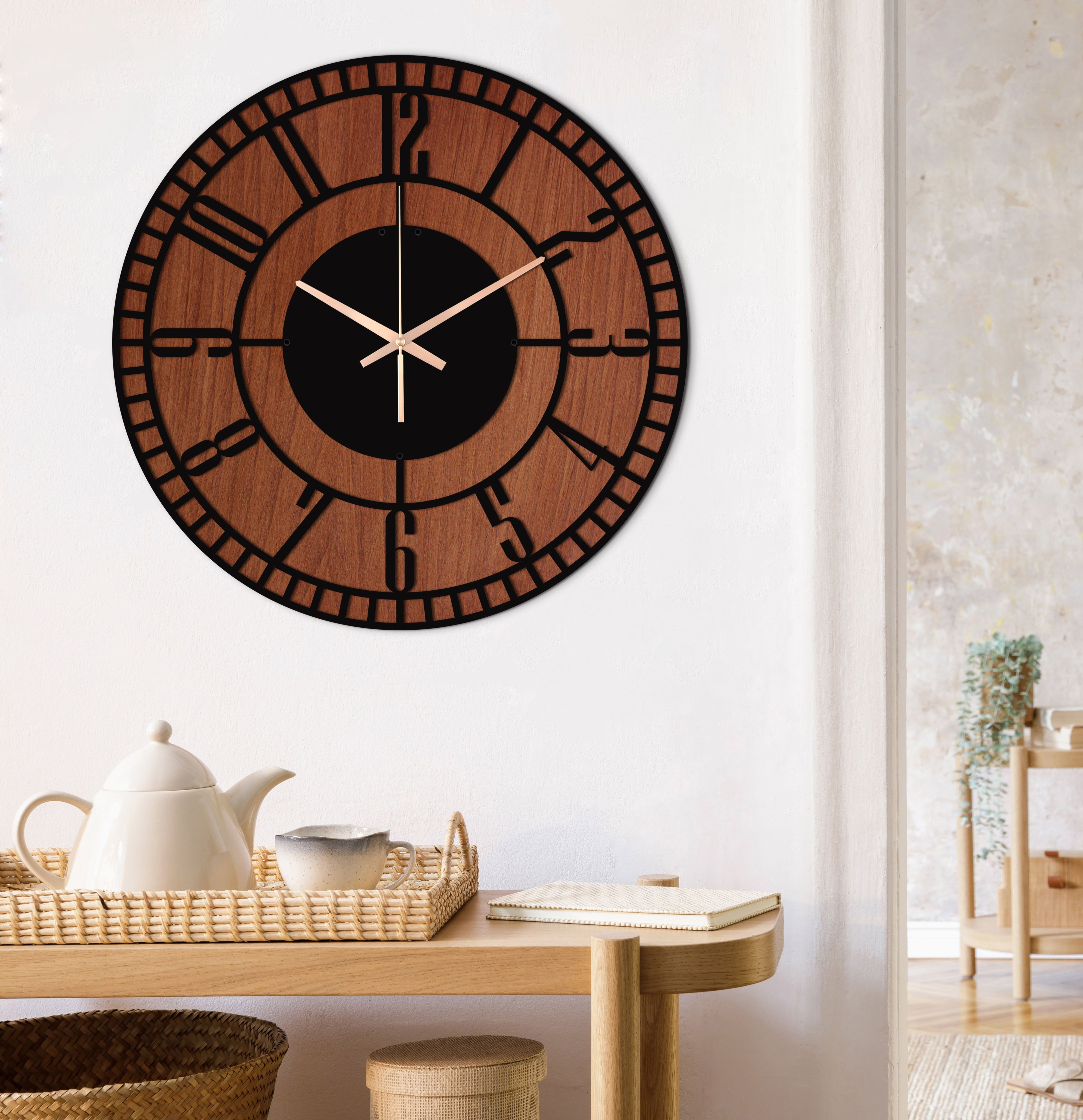 Large Metal Wall Clock, Wooden Wall Clock, Unique Wall Clock, Black Wall Clock, Small Wall Clock, Oversized Wall Clock, Clocks For Wall