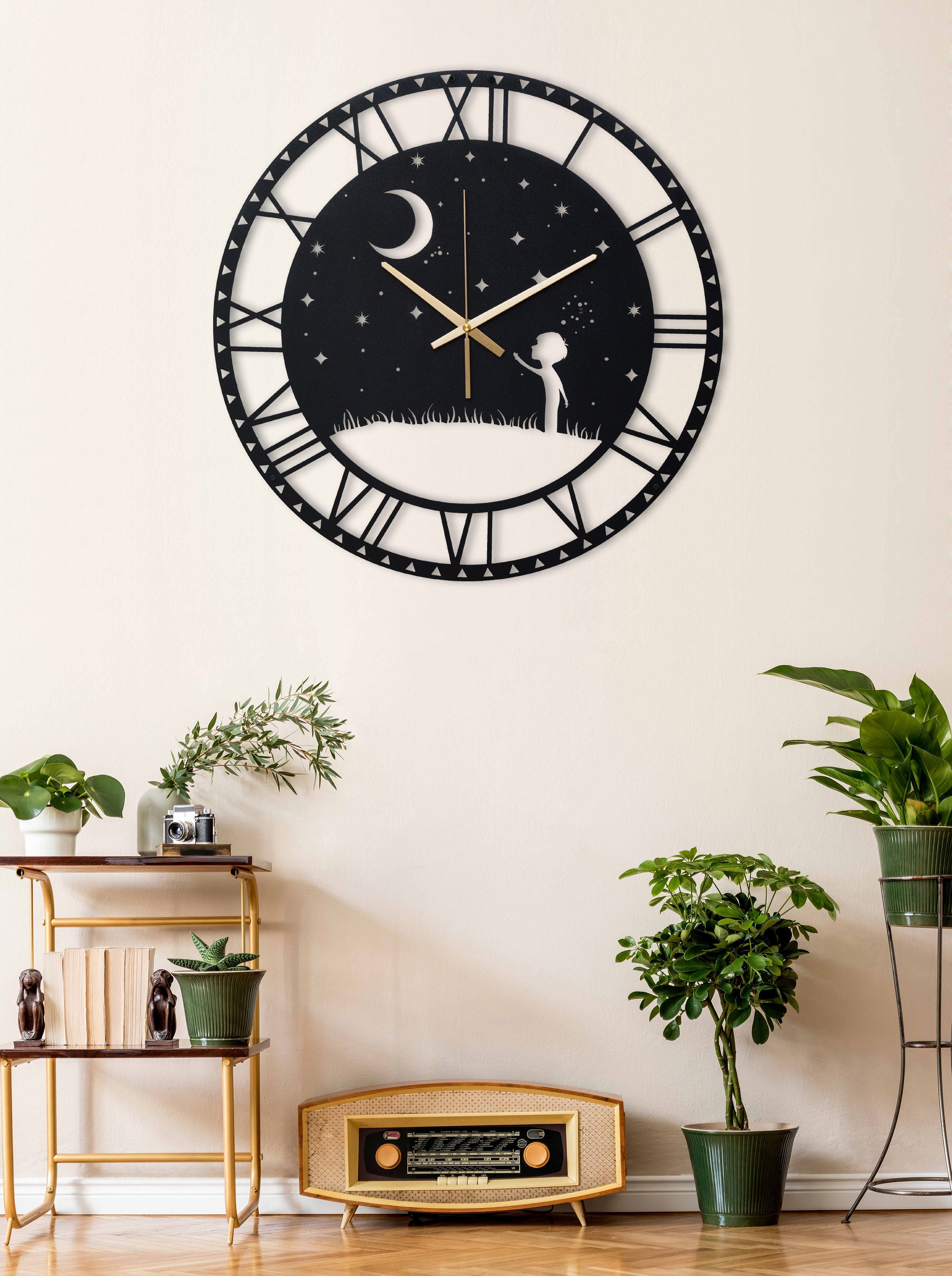 Little Prince Wall Clock With Roman Numbers