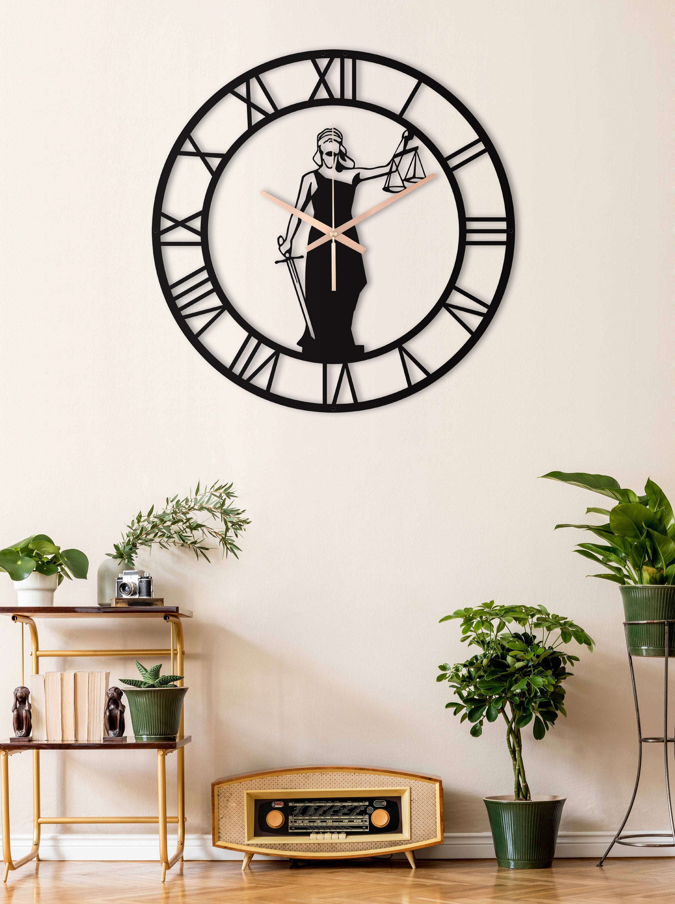 Unique Justice Themed Wall Clock