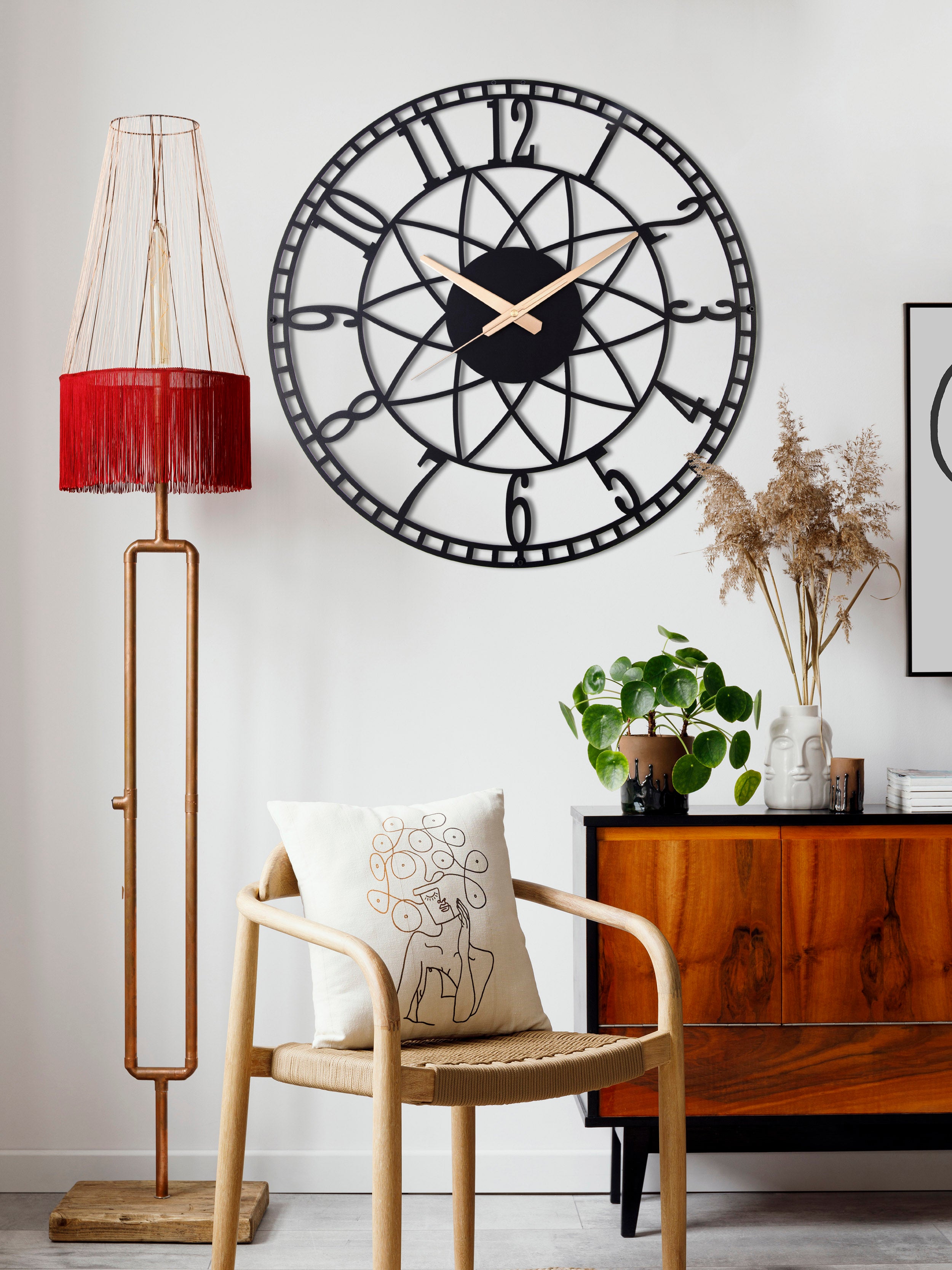 Star Flower Wall Clock