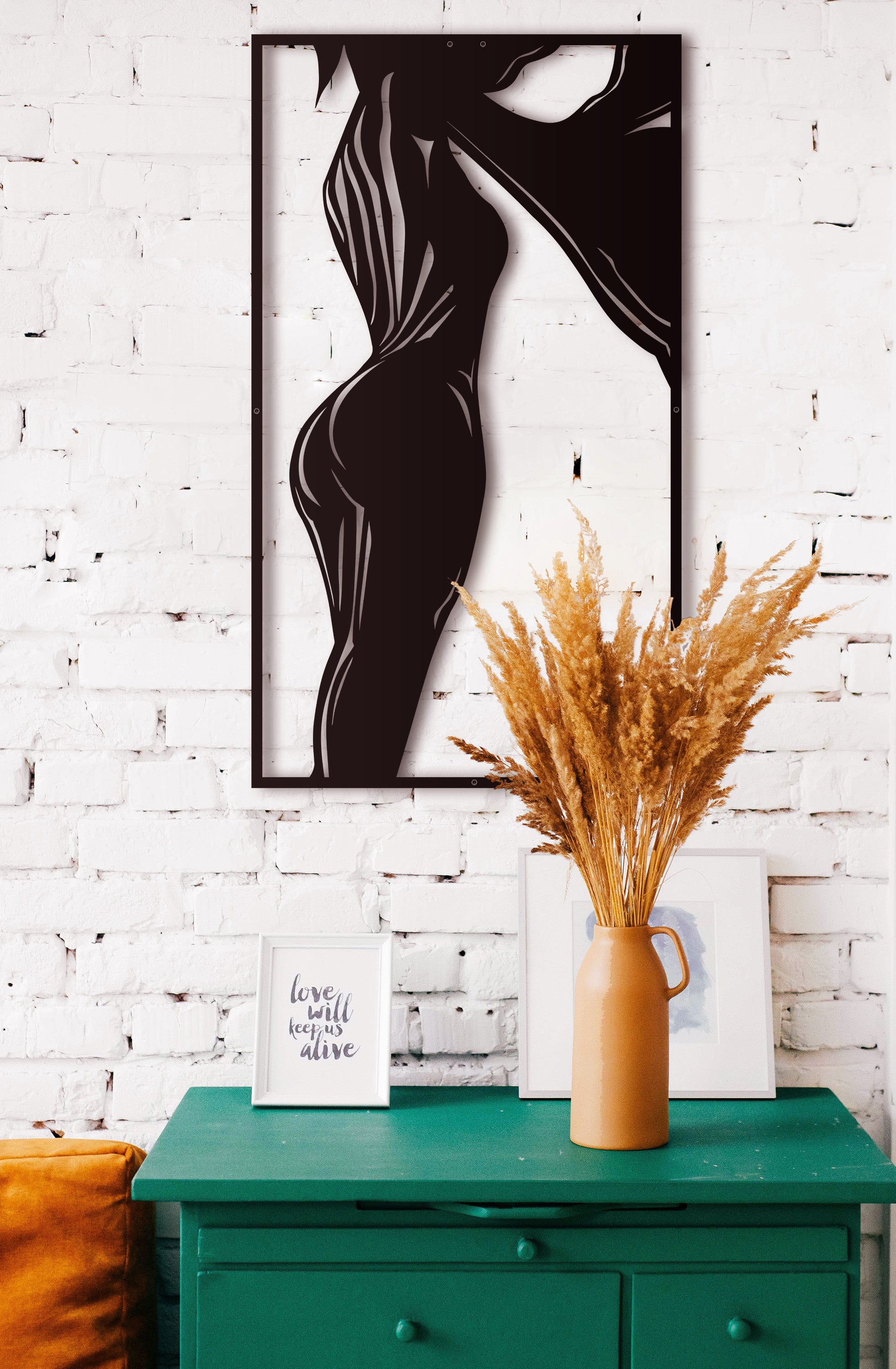 Nude Woman Oversize Wall Decor/ Living Room Wall Decor Anniversary Gift New Home Gift Wedding Gift