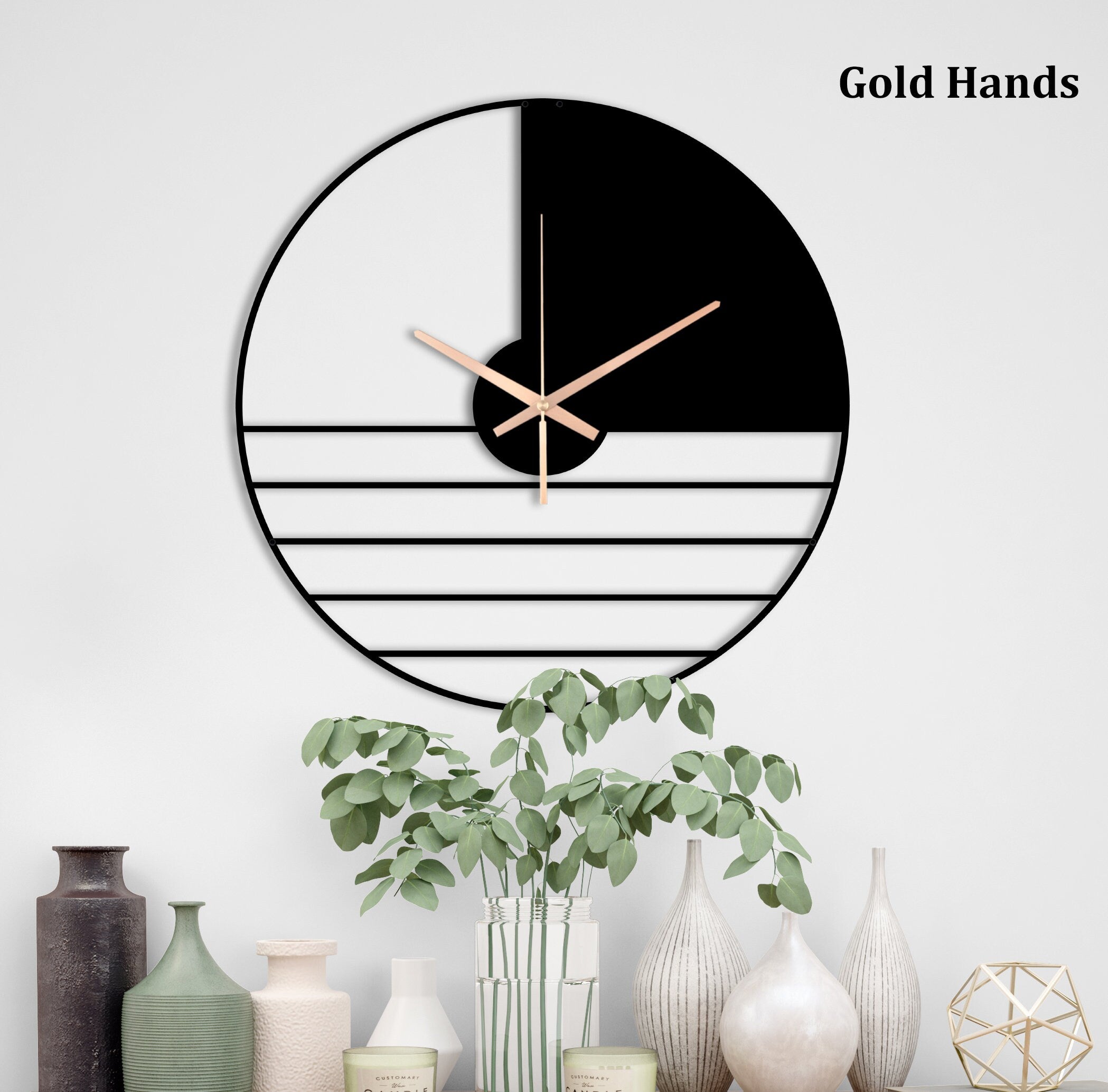 Minimalist Clock, Oversized Wall Clock, Metal Wall Clock, Large Wall Clock, Home Decor And Gifts, Modern Small Wall Clock, Clocks For Wall