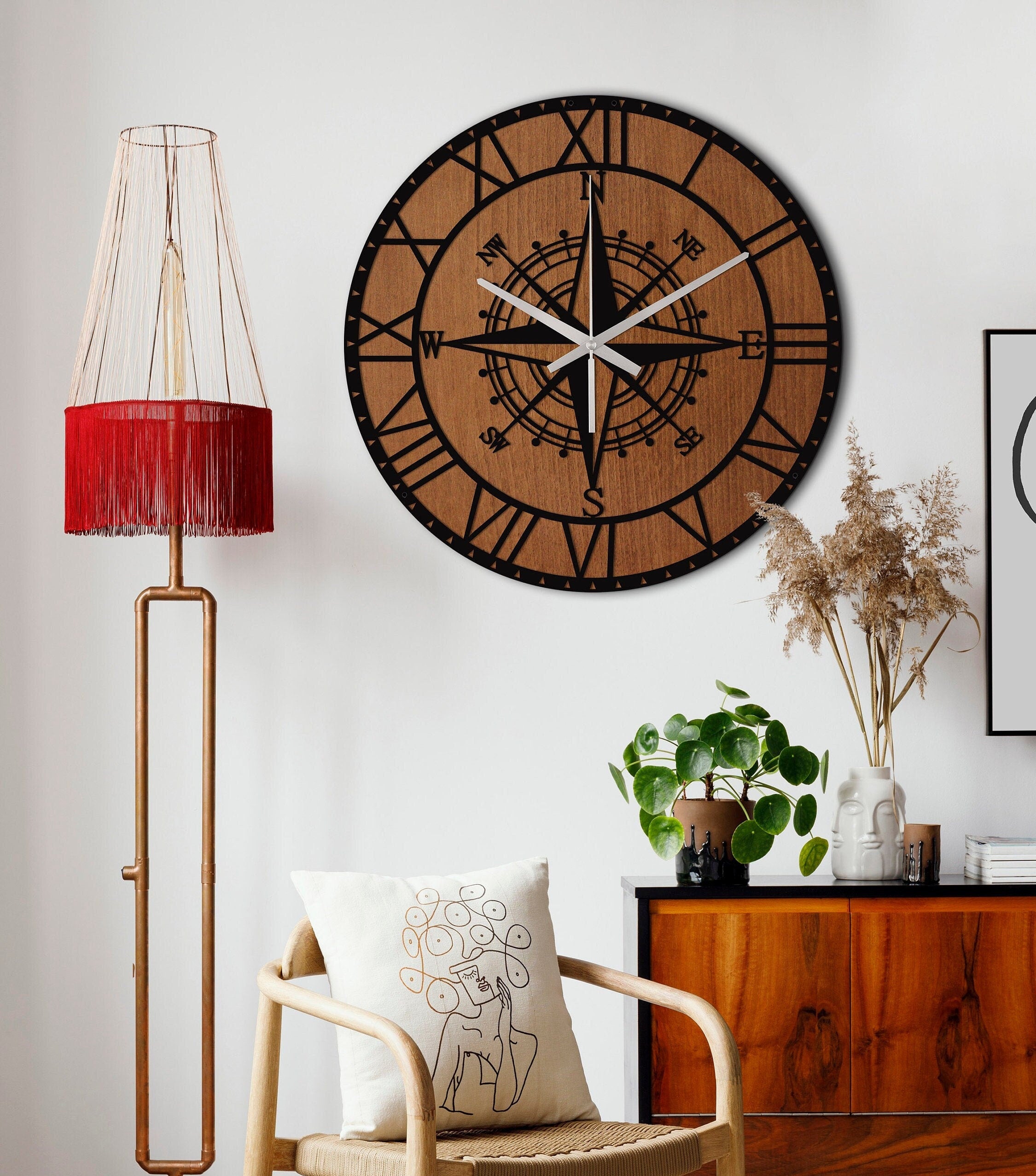 Metal Clock, Wall Clock,  Silent Large Wall Clock, Unique Wall Clock, Oversized Wall Clock, Outdoor Wall Clock Modern Clock, Clocks For Wall